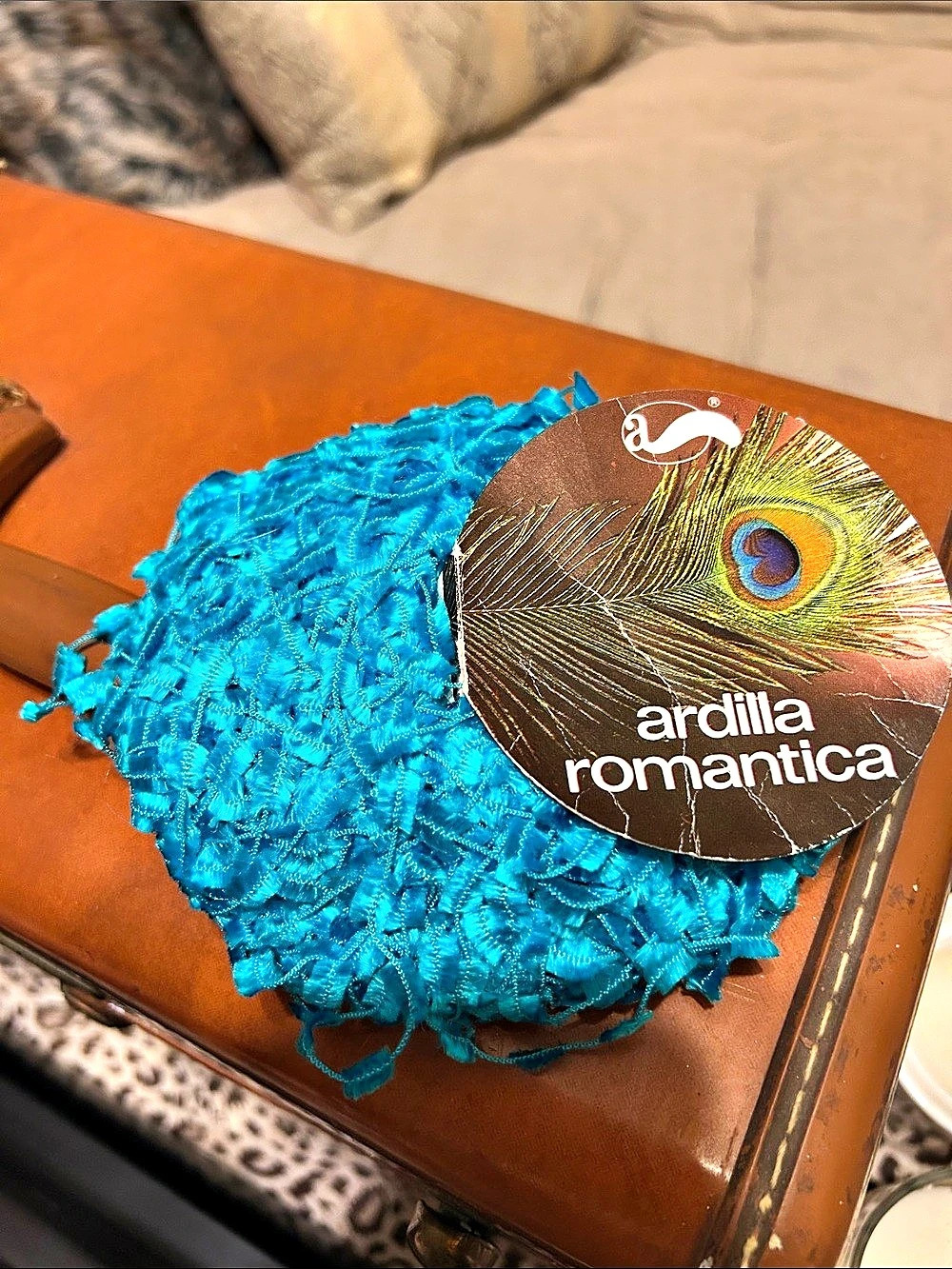 Ardilla romantica Ribbon Yarn Blue NWT